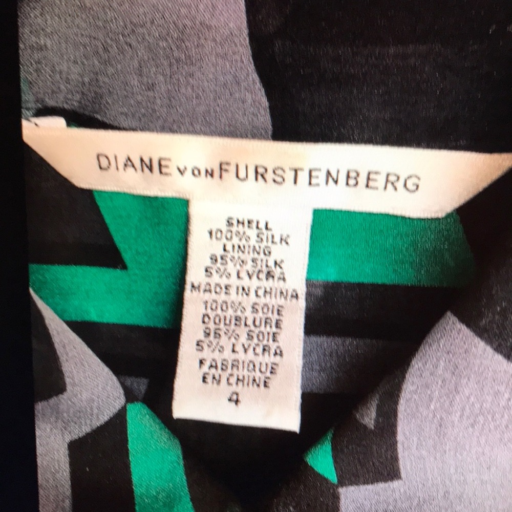 Diane Von Furstenberg Tumbling Blocks Simon 100% … - image 3
